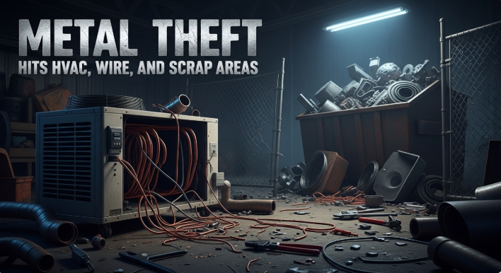 Metal Theft Hits HVAC, Wire, And Scrap Areas