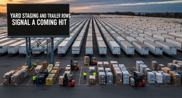 Yard Staging And Trailer Rows Signal A Coming Hit