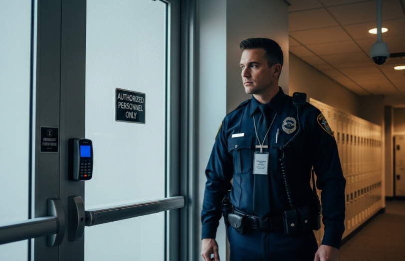 How Office Building Security Guards Prevent No-Force Side-Door Entry